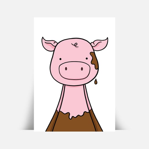 pig picture for child's room