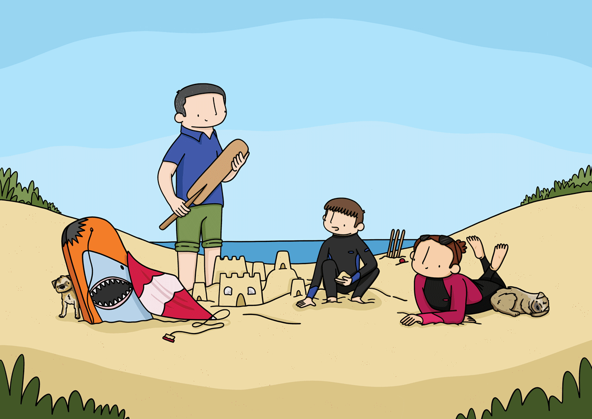 612-tiny-grey-bespoke-illustrated-family-portrait-seaside-beach-1